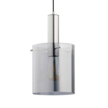 Závesná lampa Calena, 1-plameňová, strieborná