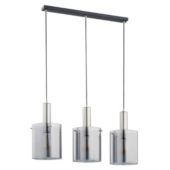 Závesná lampa Calena, 3-plameňová, strieborná
