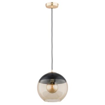 Závesná lampa Hira, 1-plameňová, čierna/zlatá - Image 2