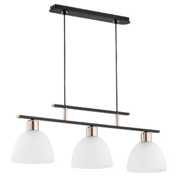 Závesná lampa Sonata, 3-plameňová, čierna/zlatá - Image 2