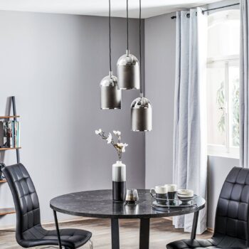 Závesná lampa Anadia, 3-plameňová okrúhla antracit - Image 2