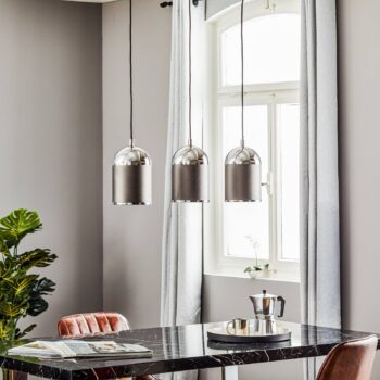 Závesná lampa Anadia, 3-plameňová, dlhá, antracit - Image 2