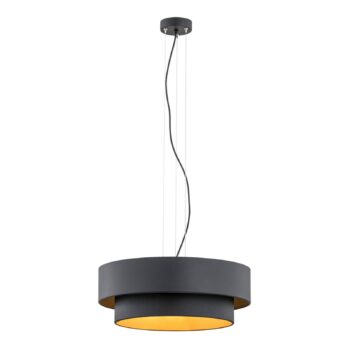 Závesná lampa Fredik, Ø 45 cm, čierna/zlatá - Image 2