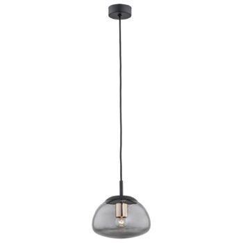 Závesná lampa Turku 1-plameňová dym/čierna Ø 20 cm - Image 2