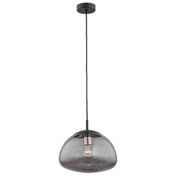 Závesná lampa Turku 1-plameňová dym/čierna Ø 30 cm - Image 2