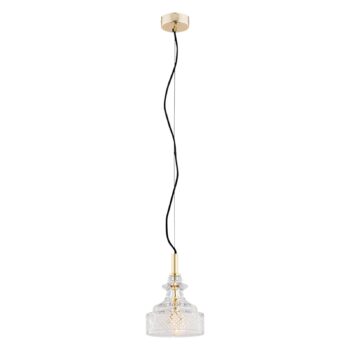 Závesná lampa Crosby s pekným skleneným tienidlom