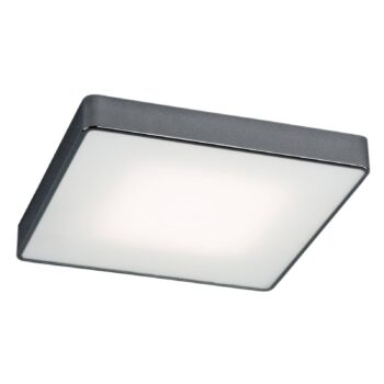 Stropné svietidlo Oro z ocele a skla, sivá, 45 cm