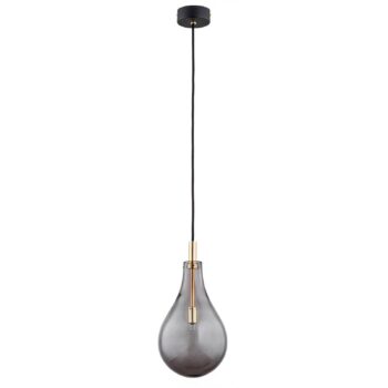 Závesná lampa Oaza, 1-pl., dymová sivá/čierna - Image 2
