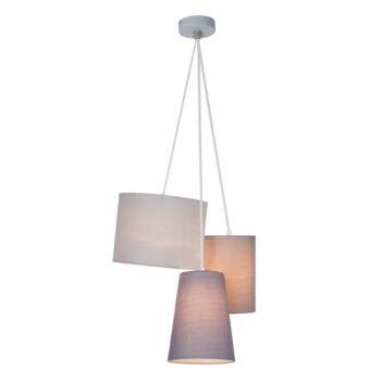 3-plameňová závesná lampa Trial textilné tienidlá - Image 3