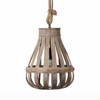 Závesná lampa bambusové tienidlo Kaminika Ø33 cm - Image 2