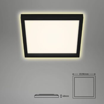 Stropné LED svietidlo 7362, 29 x 29 cm, čierne - Image 2
