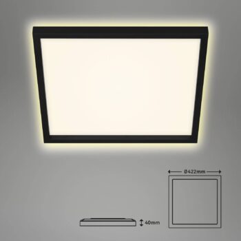 Stropné LED svietidlo 7364, 42 x 42 cm, čierne - Image 2