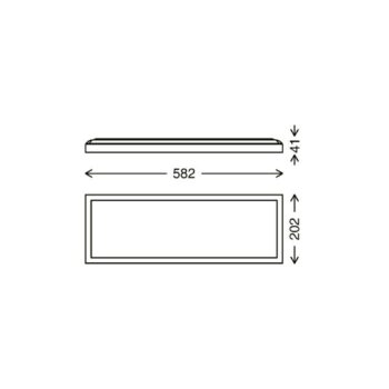 Stropné LED svietidlo 7365, 58 x 20 cm, čierne - Image 2