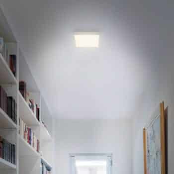 Stropné LED svietidlo Flame 15,7x15,7 cm, striebro - Image 2