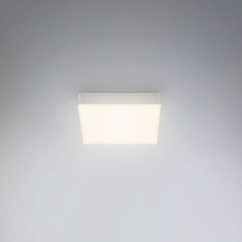 Stropné LED svietidlo Flame 15,7x15,7 cm, striebro