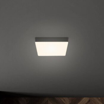 Stropné LED svietidlo Flame, 15,7 x 15,7 cm čierna