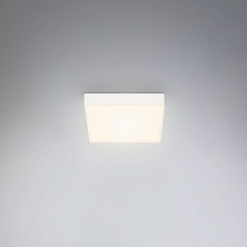 Stropné LED svietidlo Flame, 15,7 x 15,7 cm, biela