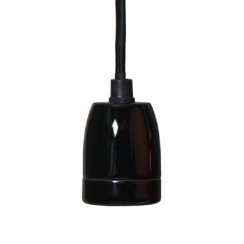 E27 objímka Glaze s káblom, čierna - Image 2