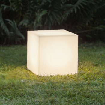 Terasová lampa Gardenlight, kocka, 30 cm