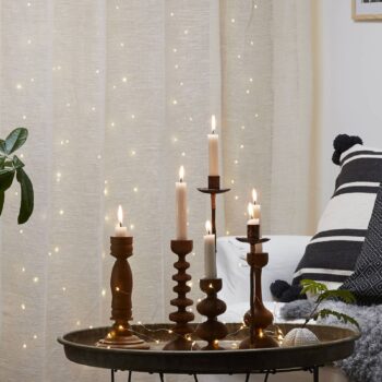 LED svetelná záclona Dew Drops, výška 100 cm