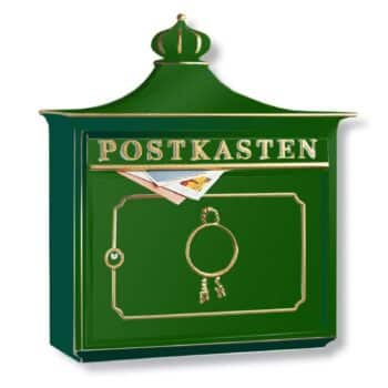 BORDEAUX poštová schránka Al zliatina, zelená