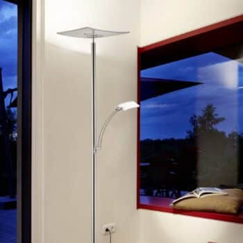 B-Leuchten Modena LED stojacia lampa, matný nikel