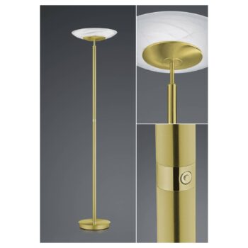 B-Leuchten Findus stojaca LED lampa 1-pl. mosadz