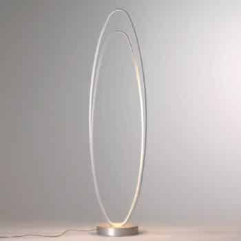 Bopp Flair – elipsovitá stojaca LED lampa, hliník