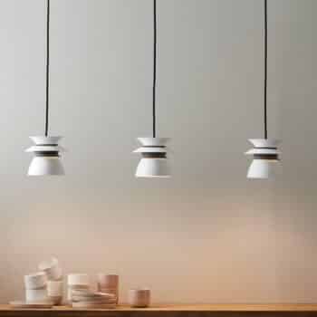 Závesné LED svietidlo Diablo Ø 16,5 cm biela/sivá