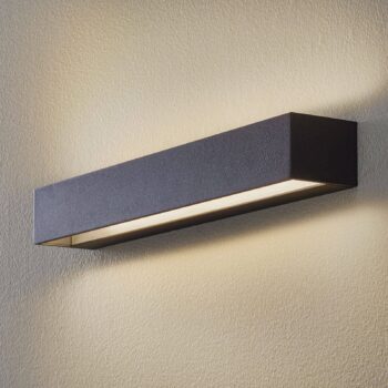 BEGA Studio Line nástenné široké čierne/Alu 30 cm