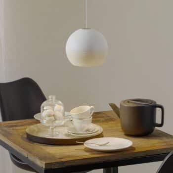 BEGA Studio Line závesné DALI, biela/hliník Ø19 cm