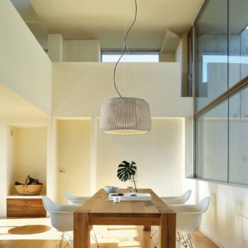 Bover Fora S vonkajšia závesná lampa, biela-béžová - Image 2