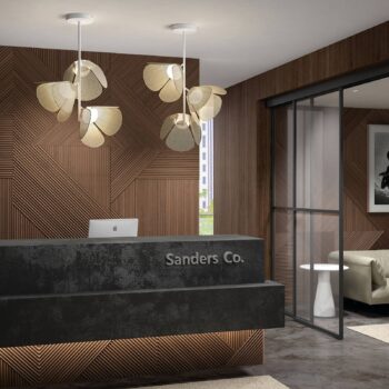 Bover Mod PF/73/3L stropné LED, prírodné vlákno