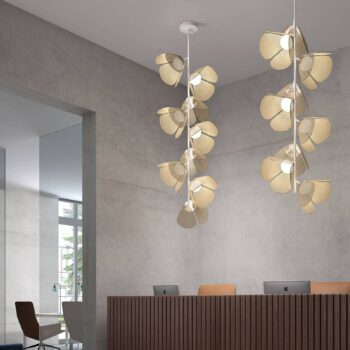 Bover Mod PF/73/9L stropné LED, prírodné vlákno