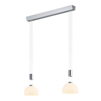 BANKAMP Meisterwerke závesná lampa 2-pl. nikel
