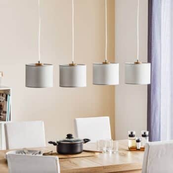 Závesná lampa Corralee, sivá, 4-plameňová - Image 2