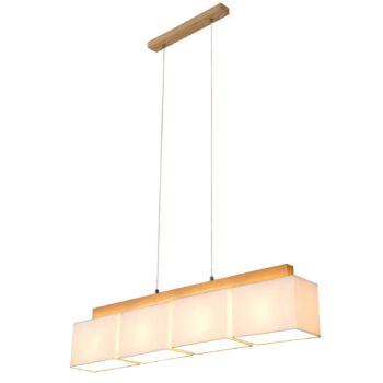 Závesná lampa Cassy, štyri biele textilné tienidlá - Image 2