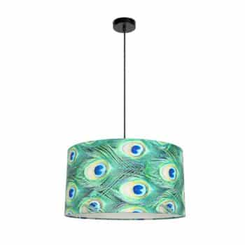 Závesná lampa Páv, Ø 45 cm, zelená - Image 2