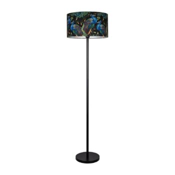 Stojaca lampa Páv, Ø 45 cm, čierna - Image 2