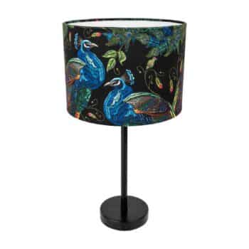 Stolová lampa Páv, Ø 25 cm, čierna - Image 2