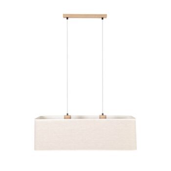 Závesná lampa Canvas ľanové tienidlo 80 cm hranaté - Image 2