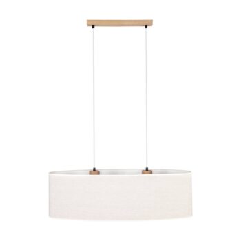 Závesná lampa Canvas ľanové tienidlo 80 cm, oválna - Image 2