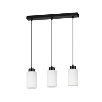 Závesná lampa Vitrio 3-pl podlhovastá čierna/biela - Image 2