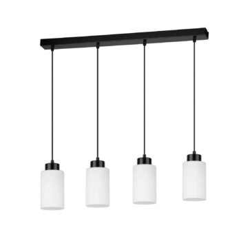 Závesná lampa Vitrio 4-pl podlhovastá čierna/biela - Image 2
