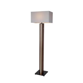 Stojaca lampa Elegance stmieva orechová dyha biela - Image 2