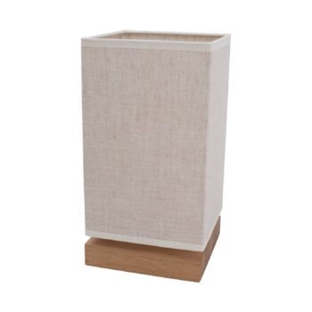 Stolová lampa Canvas, dubové drevo hranatá krémová - Image 2
