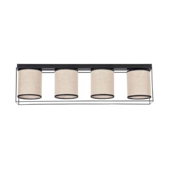 Stropné svietidlo Tubo, textil, béžová 4-plameňové - Image 2