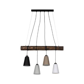 Závesná lampa Como, 4-plameňová, orech - Image 2