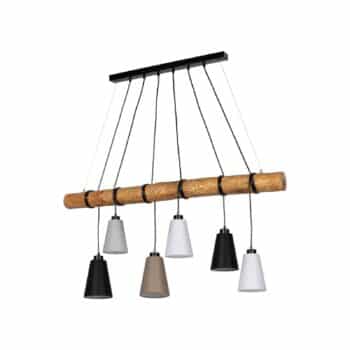 Závesná lampa Como, 6-plameňová, borovica - Image 2