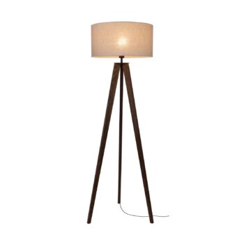 Stojaca lampa Maira, trojnožka, orech, béžová